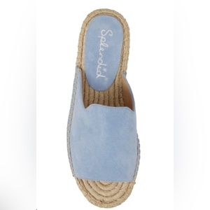 Splendid Franci espadrille blue suede slide